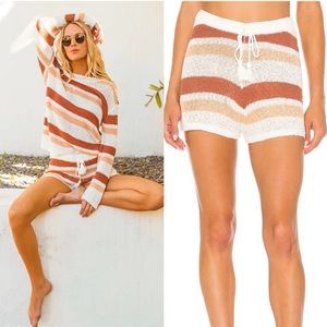 NWT L*Space Oasis Woven Striped Shorts